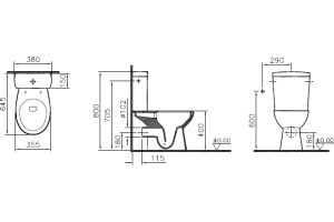 Унитаз-компакт VitrA S10 с бачком и сиденьем микролифт белый - 3