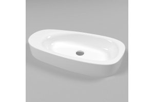 Раковина накладная Whitecross Moonstone F 70х35 белая глянцевая