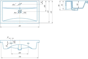 Раковина мебельная Санта Kirovit Фостер 80 белый - 2