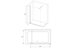 Душевая перегородка RGW Walk In WA-010 100х195 профиль хром стекло матовое - 3