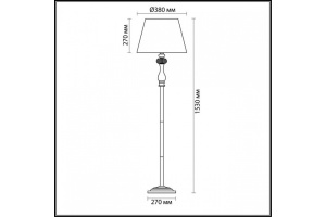 Торшер Odeon Light Classic Gaellori 3393/1F - 3