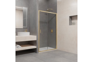 Душевая дверь 120*195 RGW PA-14 G Золото/Прозрачное/6 мм (118-122) (EasyClean)