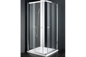 Душевой уголок Cezares Anima 100х100 хром стекло прозрачное