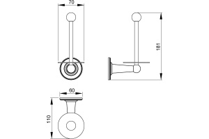 Бумагодержатель Timo Nelson 150044/00 хром - 2