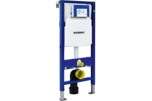 Система инсталляции для унитазов Geberit Duofix UP320 111.300.00.5 с кнопкой смыва матовый хром, шумоизоляцией и креплениями - 2