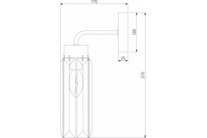 Бра Eurosvet Gilian 60163/1 латунь - 3