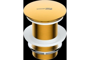 Донный клапан для раковины Wasserkraft золото матовый