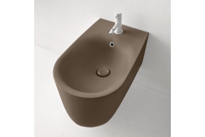 Kerasan Nolita Биде подвесное с 1 отв. под смеситель 55х35 см, с креплениями WB9N, цвет: Bruno matt
