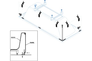 Комплект креплений для экранов Cezares (CZR-SCR-FIX-KIT) - 2