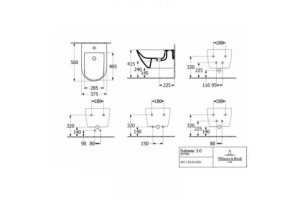 Подвесное биде Villeroy&Boch Subway 3.0 белое - 2