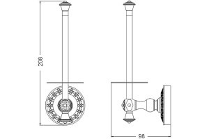Держатель для запасных рулонов Zorg Antic AZR 09 SL - 2