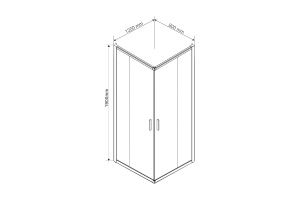 Душевой уголок Vincea Garda 120x80 профиль сталь стекло прозрачное - 3