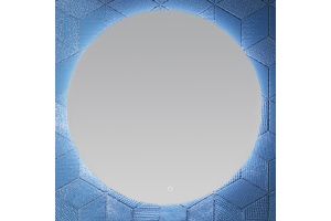 Зеркало круглое STWORKI Ноттвиль 60 с подсветкой, сенсор на зеркале, круглое, настенное, российское