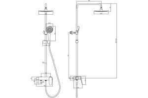 Душевая стойка Lemark Bronx LM3762BL черная - 3
