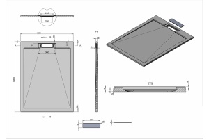 Поддон для душа Vincea 120х90 антрацит матовый - 2