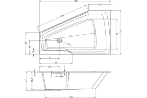 Акриловая ванна Riho Rething Space 180х110 R - 2