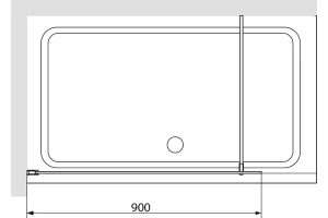 Душевая перегородка RGW Walk In WA-10G 90х195 профиль золото стекло прозрачное - 3