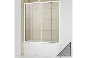 Шторка на ванну Cezares Relax VF-2-150/145-P-Bi стекло punto