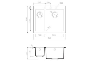 Мойка кухонная Omoikiri Bosen 59-2 BE ваниль - 3