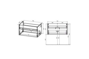 Комплект мебели Vincea Chiara 80 серое дерево - 3
