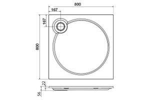 Поддон для душа Cezares Tray A 80 квадратный - 2