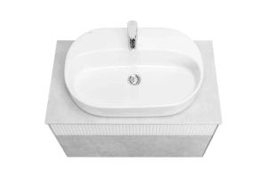 Комплект мебели Aquaton Марбл 80 белый-серый - 3