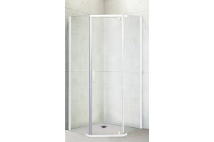 Душевой уголок Royal Bath TR 80х90 профиль белый стекло прозрачное