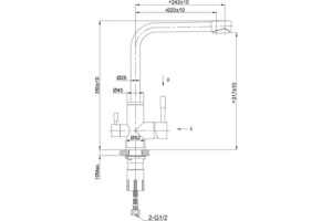 Смеситель для кухни Lemark Exper черный (LM5061BLN) - 2