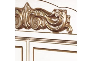 Тумба с раковиной Misty Барокко 100 белая, патина - 3