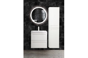 PLATINO  Шкаф подвесной с двумя распашными дверцами, Белый глянец , 400x300x1500, AM-Platino-1500-2A-SO-BL