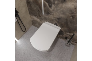 Комплект Унитаз подвесной STWORKI Хальмстад SETK2804-0606-001-1-6000 с микролифтом + Система инсталляции для унитазов STWORKI 510162 с кнопкой смыва 230822 хром глянцевый - 3