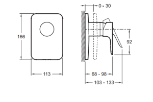 Смеситель Jacob Delafon Aleo E98705-CP для душа - 2