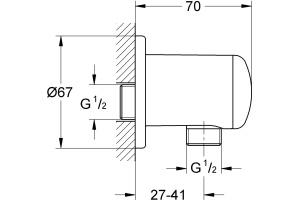 Шланговое подключение Grohe Relexa plus 28671000 - 2