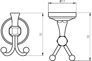 Крючок Migliore Fortuna 27709 хром - 2