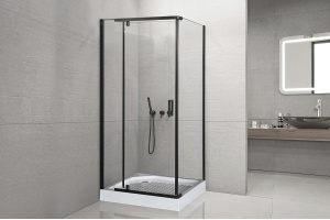 Душевой угол Royal Bath HPV 80х80 профиль черный стекло прозрачное - 2