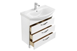 Тумба под раковину напольная Aquaton Ария Н 80 белый - 3