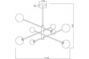 Люстра на штанге Freya Sphirity FR5376CL-08B - 2