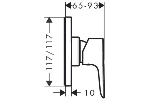 71764000 HG Talis E смеситель для душа (внешняя часть) - 2