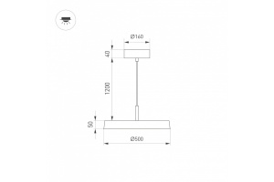 Подвесной светодиодный светильник Arlight Sp-Elegant-R500-37W Warm3000 033925 - 3