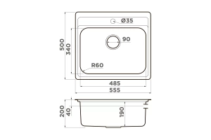 Мойка кухонная Omoikiri Ashi нержавеющая сталь (4993449) - 2