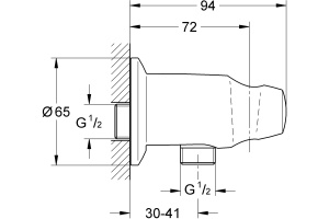 Шланговое подключение Grohe Movario 28406000 держатель для душа - 3