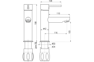 Смеситель для раковины Rav Slezak Seina бронза - 2