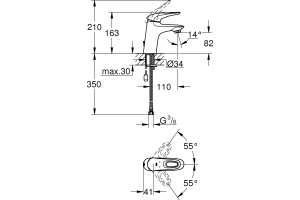 Смеситель Grohe Eurostyle New 33557003 для раковины - 2