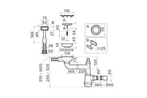 Сифон для кухонной мойки Omoikiri графит (4956760) - 2