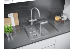 Мойка кухонная Paulmark Flank L 59 брашированная сталь - 3