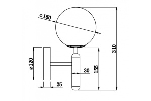Бра Freya Zelda FR5122WL-01BS - 2