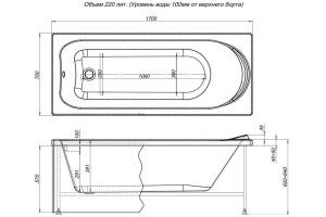 Акриловая ванна Aquanet Nord 170x70 - 3