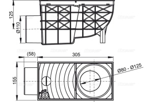 Ливнеотвод AlcaPlast  (AGV3) - 2