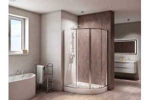 Душевой уголок BelBagno Due 120х80 профиль хром стекло прозрачное - 2