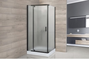 Душевой уголок Royal Bath HPV 90х90 с поддоном профиль черный стекло матовое - 2